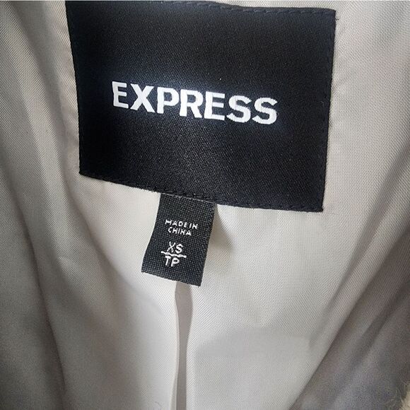 Express Textured Cream Teddy Coat Wool Blend - Picture 4 of 9